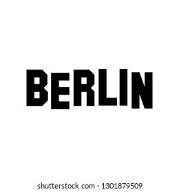 Vector logotype of Berlin. Sign Logo icon. Word Typography. Vector icon.