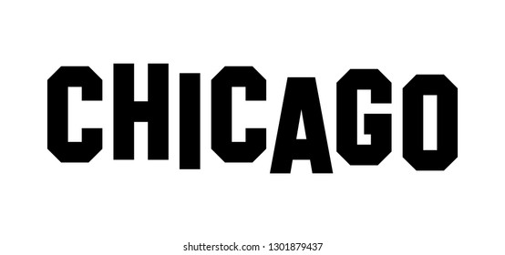 Vector logotype of Chicago. Sign Logo icon. Word Typography. Vector icon.