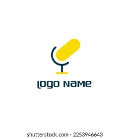 Vector logotype concepts sound symbol, voice recorder logo template, music label, audio track sign.