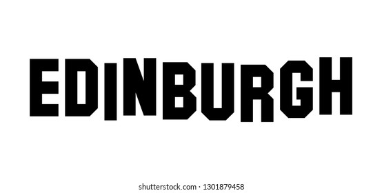 Vector logotype of Edinburgh. Sign Logo icon. Word Typography. Vector icon.