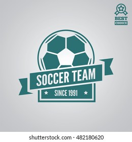 Vector logotype element, label, badge and silhouette for soccer or football