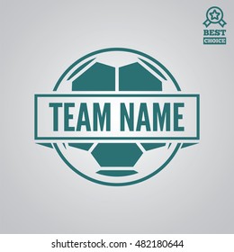 Vector logotype element, label, badge and silhouette for soccer or football