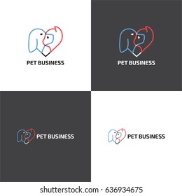 Vector logotype eps 10 about pet business company