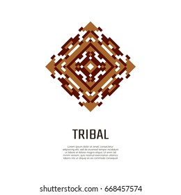 Vector logotype. Ethnic navajo logo. Tribal sign. Business identity concept.