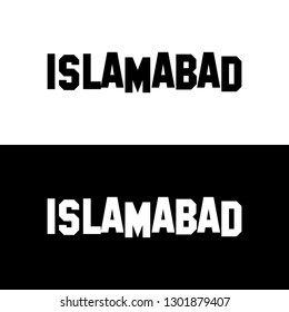 Vector logotype of Islamabad. Sign Logo icon. Word Typography. Vector icon.