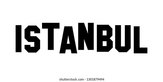 Vector logotype of Istanbul. Sign Logo icon. Word Typography. Vector icon.