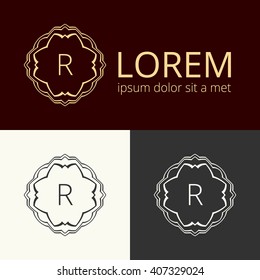 Vector logotype. Vector luxury crests logo collection. Vintage sign. Business identity concept.