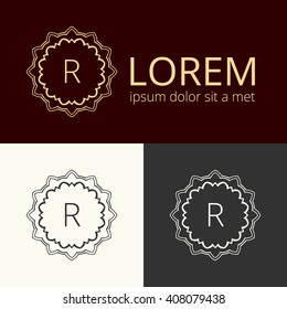Vector logotype. Vector luxury crests logo collection. Vintage sign. Business identity concept.