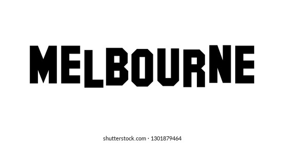 Vector Logotype Melbourne Sign Logo Icon Stock Vector (Royalty Free ...