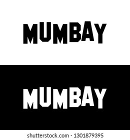 Vector logotype of Mumbay. Sign Logo icon. Word Typography. Vector icon.