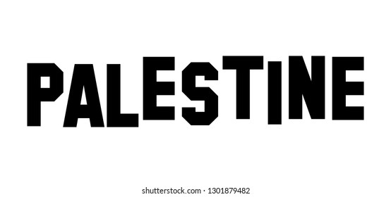 Vector logotype of Palestine. Sign Logo icon. Word Typography. Vector icon.
