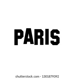 Vector logotype of Paris. Sign Logo icon. Word Typography. Vector icon.