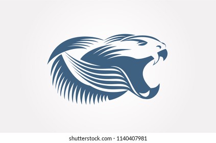 Vector logotype of snake