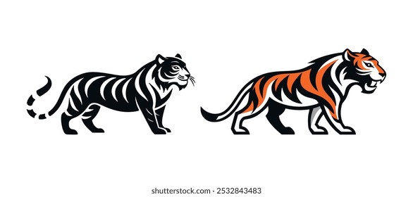 vector logotype tiger silhouette illustration 