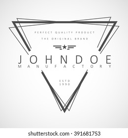 Vector logotype.Example: "John Doe & sons", perfect quality, premium brand.