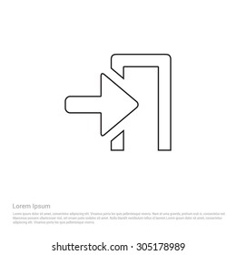 Vector logout Icon - Flat pictogram illustration
