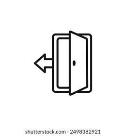 vector logout icon isolated on white background