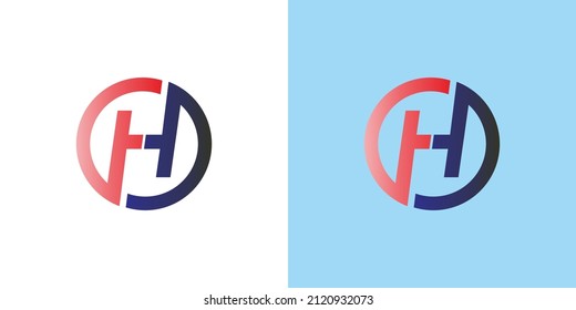 letra h del tipo de registro vectorial para marca o negocio de logotipo