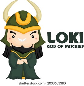 A Vector Of Loki From Norse Mythology 
