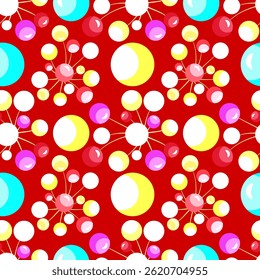 Vector - lollipop balloons seamless pattern, colored illustration.