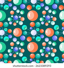Vector - lollipop balloons seamless pattern, colored illustration.
