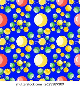 Vector - lollipop balloons seamless pattern, colored illustration.