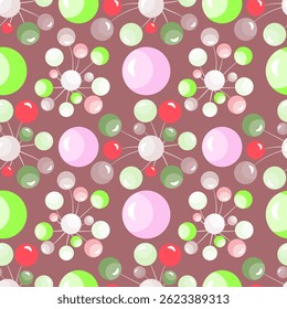 Vector - lollipop balloons seamless pattern, colored illustration.