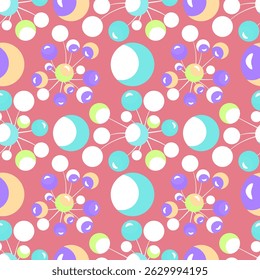 Vector - lollipop balloons seamless pattern, colored illustration.