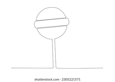 Adultura vectorial lollipop chupachus como regalo de estilo de doodle lineal