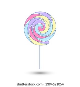 Vector lollipop icon. Food, delicious  symbol. For design, web site design, logo, app, UI.