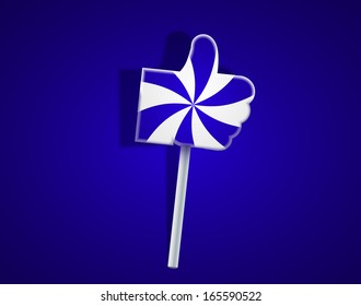 Vector lollipop like on blue background. Eps10