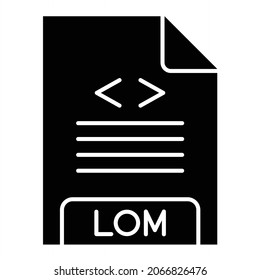 Vector LOM Glyph Icon Design
