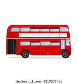 Vector. London buses colored silhouette