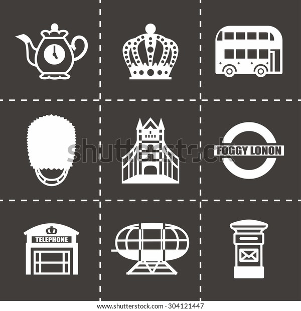 Vector London icon
set on black background