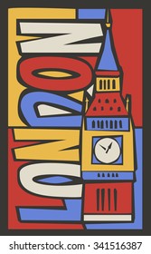 vector london illustration poster