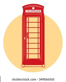 Vector London telephone booth