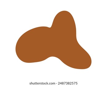Vector long abstract brown blob, vector illustration,