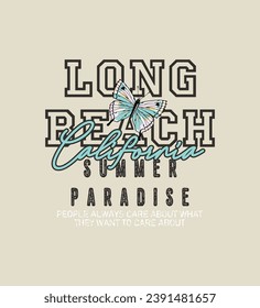 vector long beach california slogan 