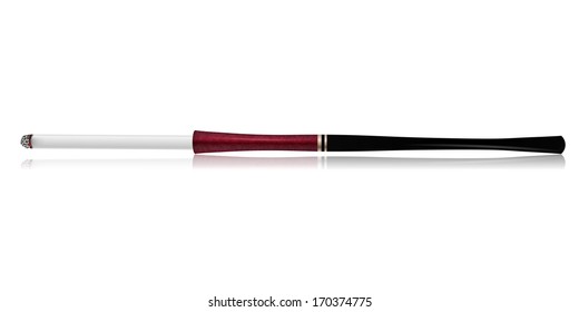 Vector long cigarette holder with reflection