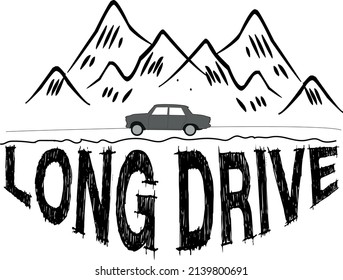 Vector Long Drive Tshirt Design