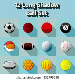 Vector Long Shadow 12 Ball Set