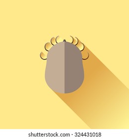 Vector Long Shadow Flat  Tick