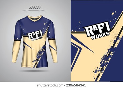  vector long sleeve shirt template, racing jersey design, soccer jersey