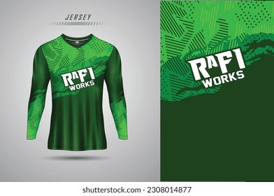 Vektor-T-Shirt-Vorlage für lange Ärmel, Rennjersey-Design, Fußball-Jersey