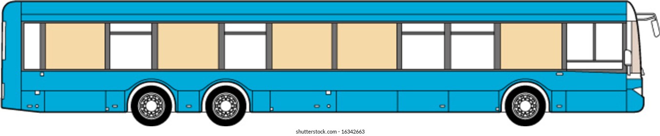 Vector of a Long travel Bus
