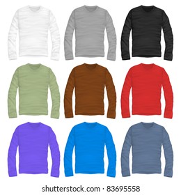 vector  long-sleeve shirt design template