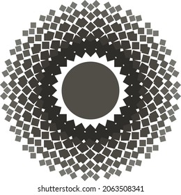 Vector loop circle make with square. Big circle