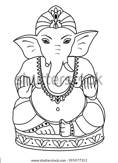 vector lord ganesha outline sketch ganesha stock vector royalty free 395977351 https www shutterstock com image vector vector lord ganesha outline sketch coloring 395977351