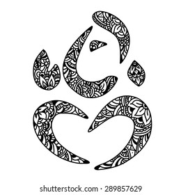 Vector Lord Ganesha in the style of mehendi. Can be used for tattoos, postcards, posters, and print applied to the fabric.