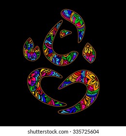 Vector Lord Ganesha in the style of mehendi. Can be used for tattoos, postcards, posters, and print applied to the fabric.